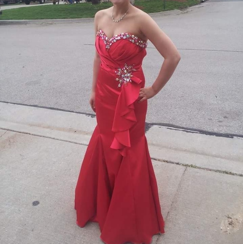 Red Mermaid Prom Dress